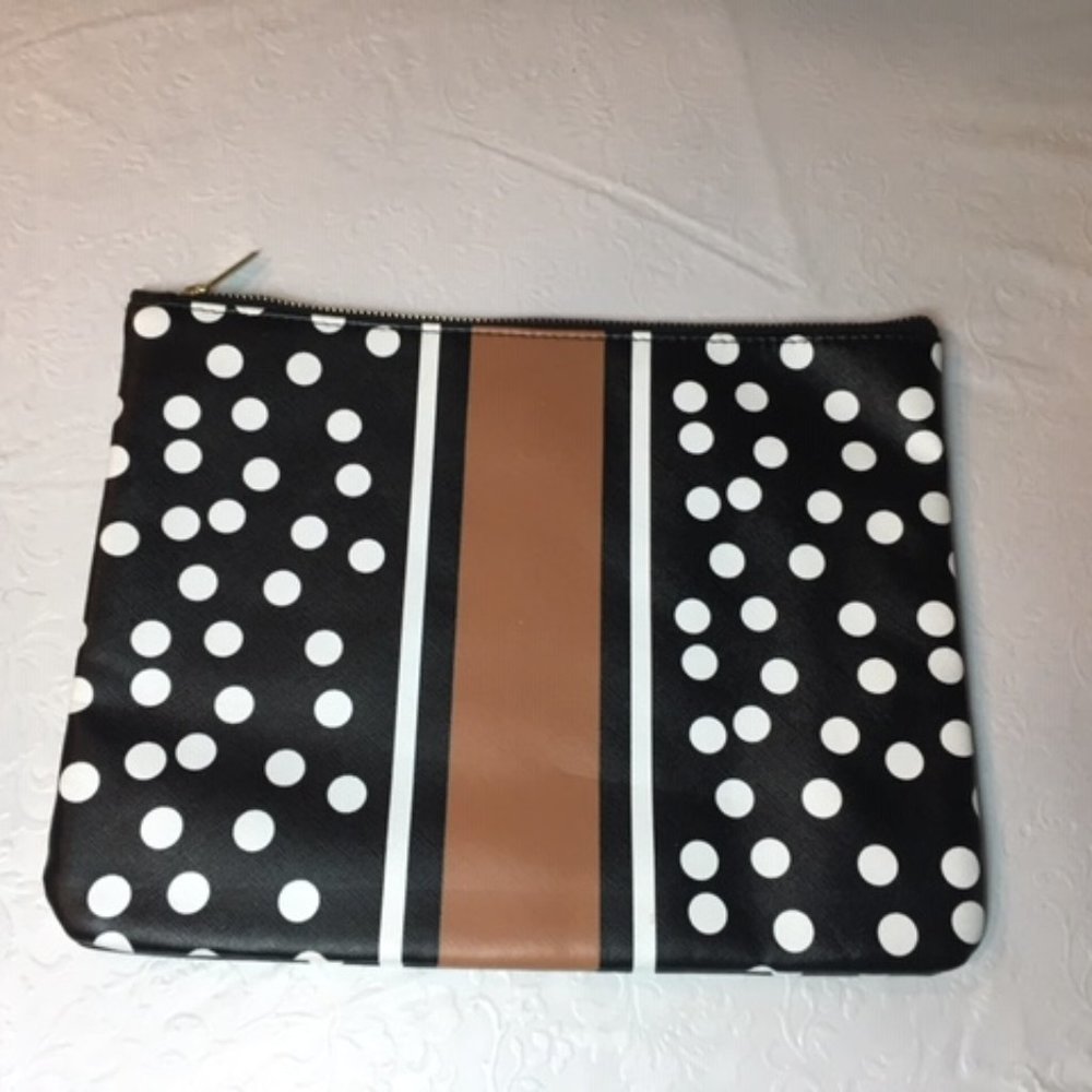 Mud Pie Initialed "H" Zippered Pouch (11.75" x 9") - Picture 2 of 4